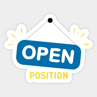 Open Position Artwork 3 Sticker